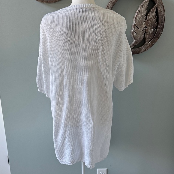 Eileen Fisher White Crew Neck Sweater size XL organic cotton - Picture 4 of 6
